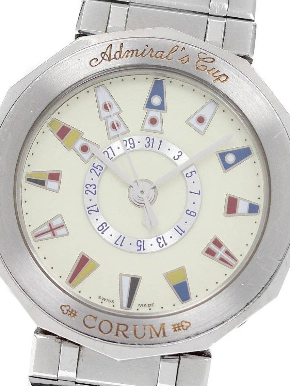 CORUM Admirals cup 263.810.20 V350 Date beige Dial Quartz Men's Watch